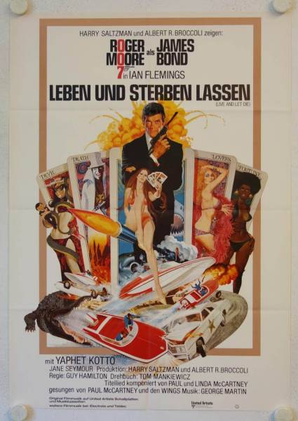 Live and let Die original release german double-panel movie poster